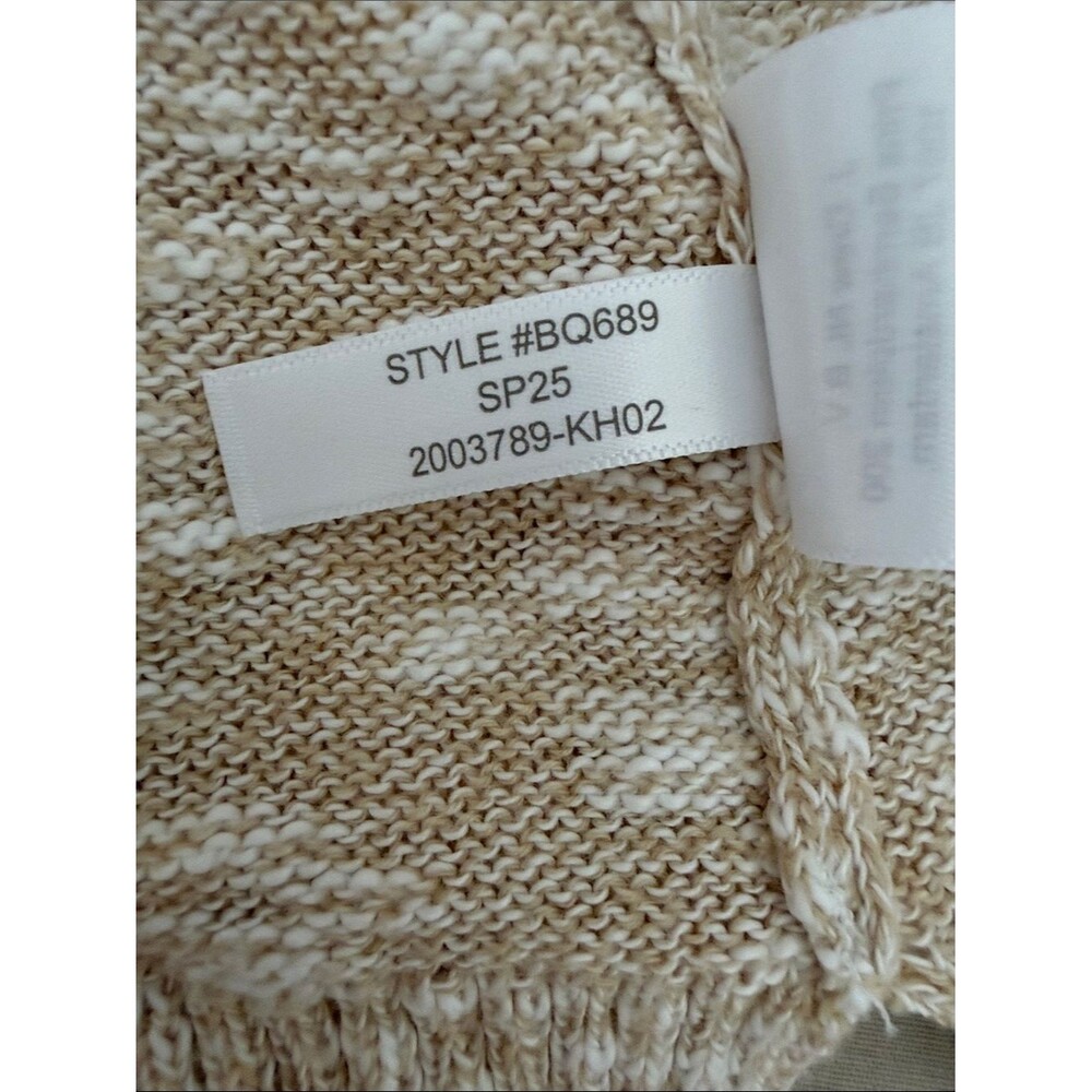 J.Crew Marled Beach Crewneck Sweater Textured Knit Coastal Preppy Size L - Picture 10 of 10